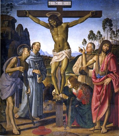 Kreuzigung mit den Heiligen Hieronymus von Pietro Perugino